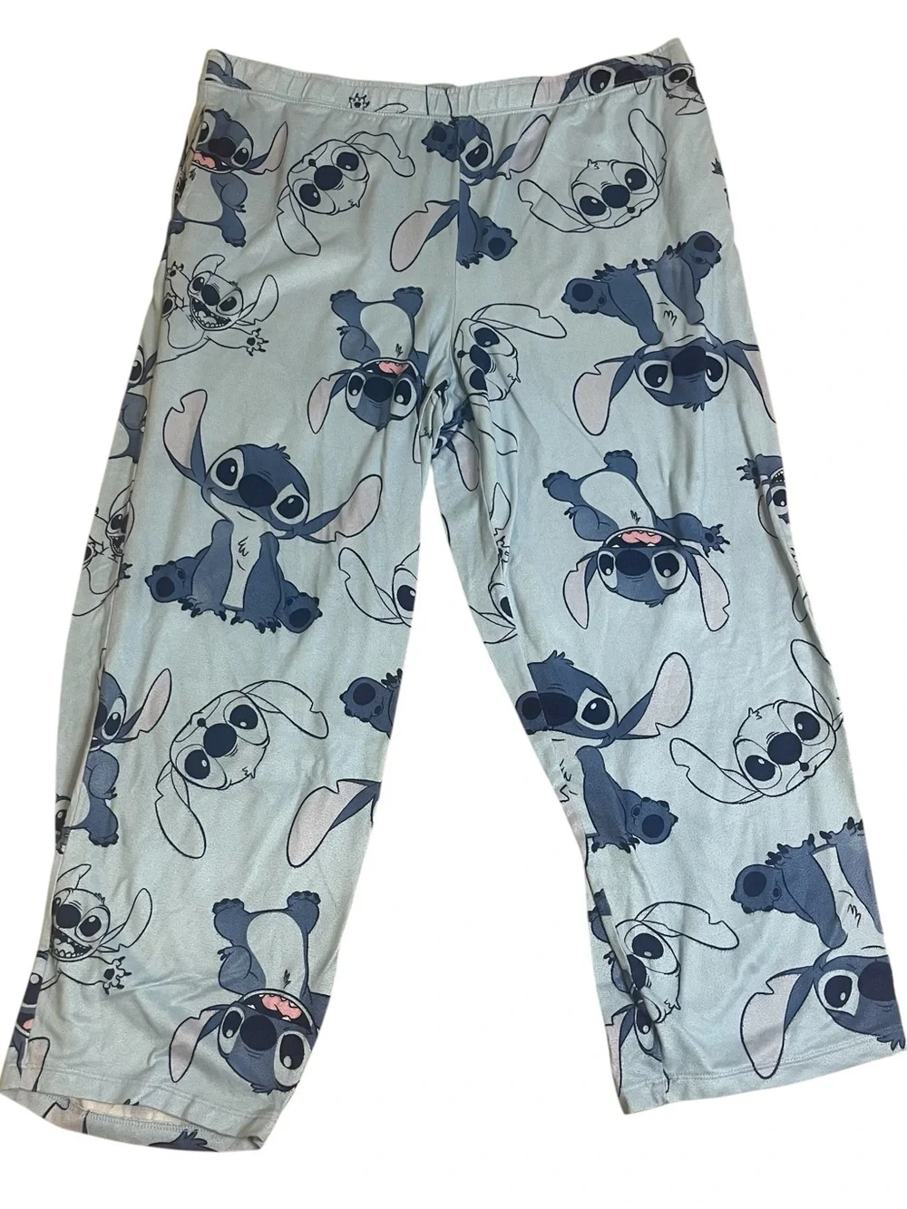 Disney Light Blue Lilo & Stitch Print Pajama Bottoms Pants Sz 2X (18-20)